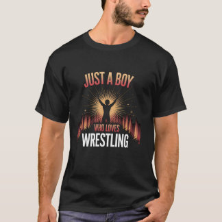 Ringer-Fan ist einfach ein Junge, der Wrestling li T-Shirt