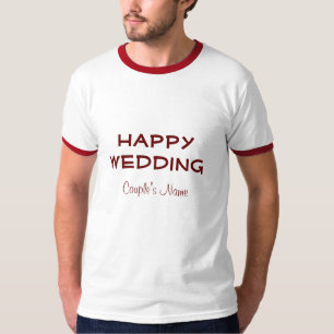 Ringer-Hochzeit mit weißer/roter Farbe T-Shirt