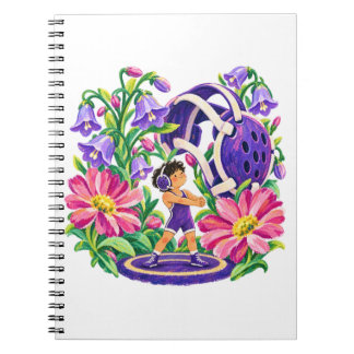 Ringer im Floralstyle Lila Pink Sport Geschenk Notizblock