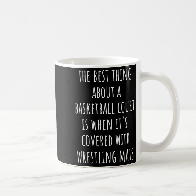 Ringer-Matten Ding über Basketballfeld  Kaffeetasse (Rechts)