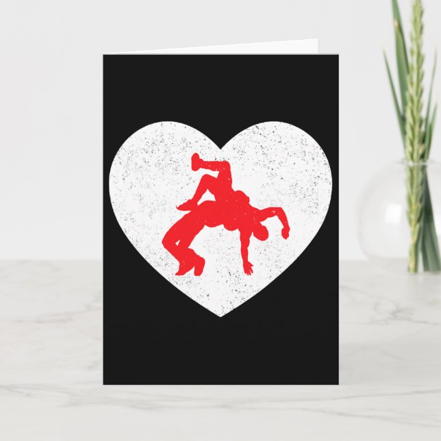 Ringer Silhouette Valentins Herzform Verliebte  Karte (Vorderseite)