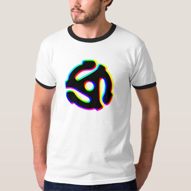 Ringer-T - Shirt für 45-RPM-Aufzeichnungsadapter (Vorderseite)