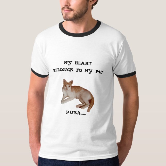Ringer-T - Shirt für Männer mit kontrastvollem Nec (Vorderseite)