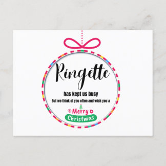 Ringette Christmas Card Postkarte