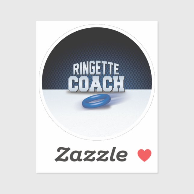 'Ringette Coach' Aufkleber (Blatt)