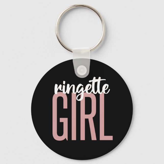 Ringette Girl | Geschenke für gespaltene Spieler Schlüsselanhänger (Vorderseite)
