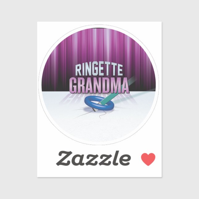'Ringette Grandma' Aufkleber (Blatt)