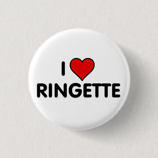 Ringette Knopf - "ich Liebe Ringette " Button