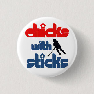 Ringette Knopf - "Küken mit Stöcken " Button