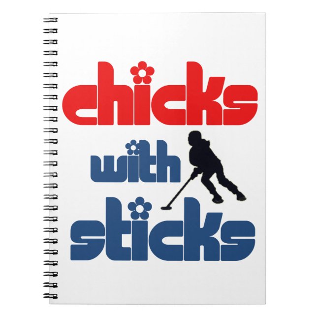 Ringette "Küken mit Stock-" gewundenem Notizbuch Notizblock (Vorderseite)