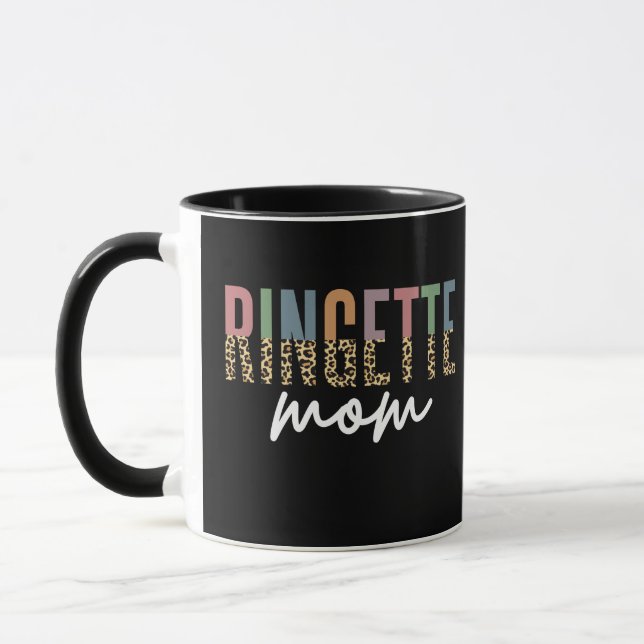 Ringette Mama Cheetah Print | Ringette Player Tasse (Links)