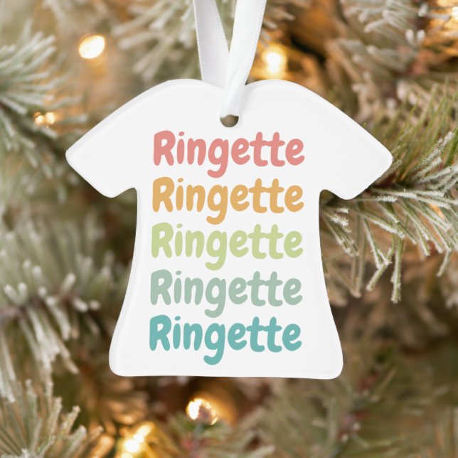 Ringette Niedlich Retro Ringette Player Custom Ornament (Baum)