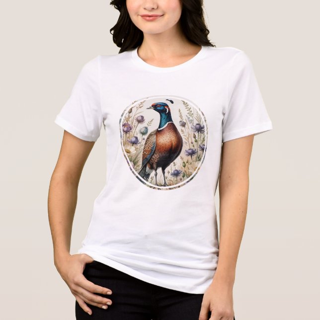 Ringhalsblume und amerikanische Pasque-Blume Tri-Blend Shirt (Vorderseite)