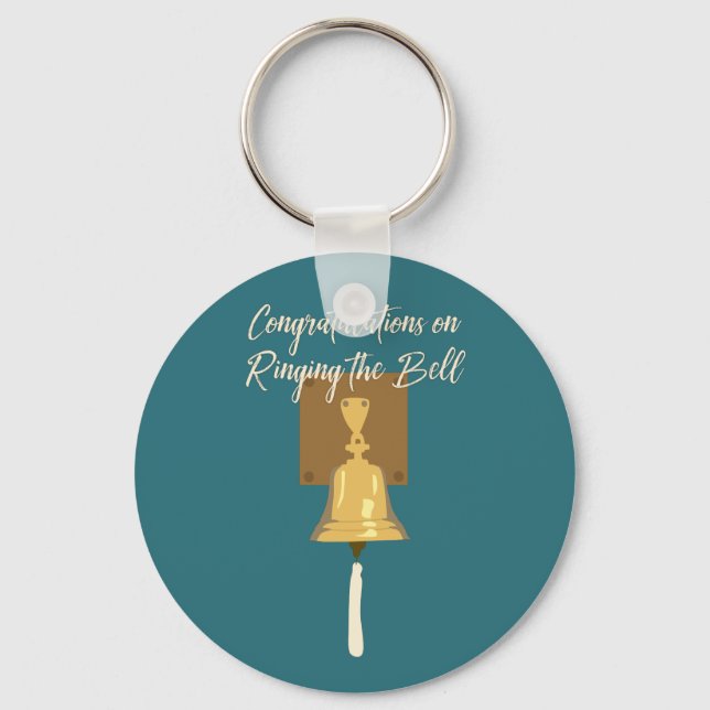 Ringing Cancer Bell, beendet Behandlung Schlüsselanhänger (Vorderseite)