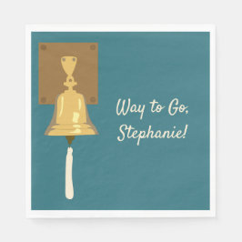 Ringing Cancer Bell, beendet Behandlung Serviette