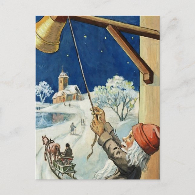 "Ringing the Bell" von Jenny Nystrom Postkarte (Vorderseite)