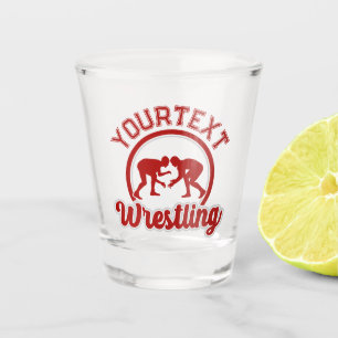Ringkampf ADD NAME Grapple Champion Team Spieler Schnapsglas