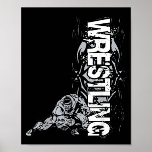 Ringkampf Grafik Starker Ringer Für Männer Frauen  Poster