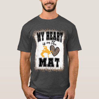 Ringkampf-Mutter gebleichtes Leopardenmuster Mädch T-Shirt