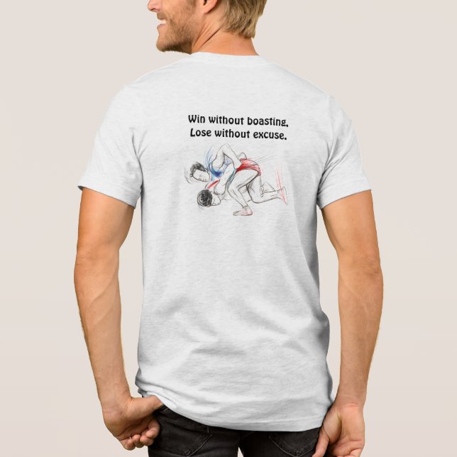 Ringkampf Sieg/Niederlage  Tri-Blend Shirt (Rückseite)