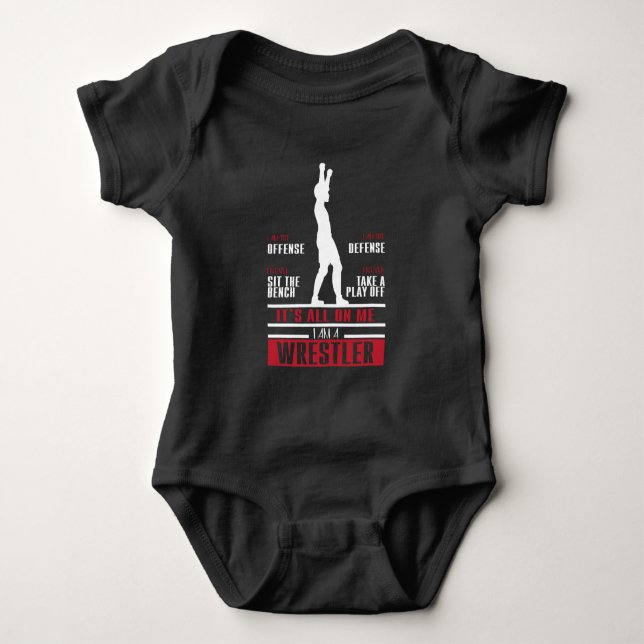 Ringkämpfer-Wrestling-niedliches Geschenk für Baby Strampler (Vorderseite)