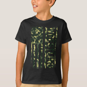 Ringkampfflagge Camouflage Patriotischer Ringkämpf T-Shirt