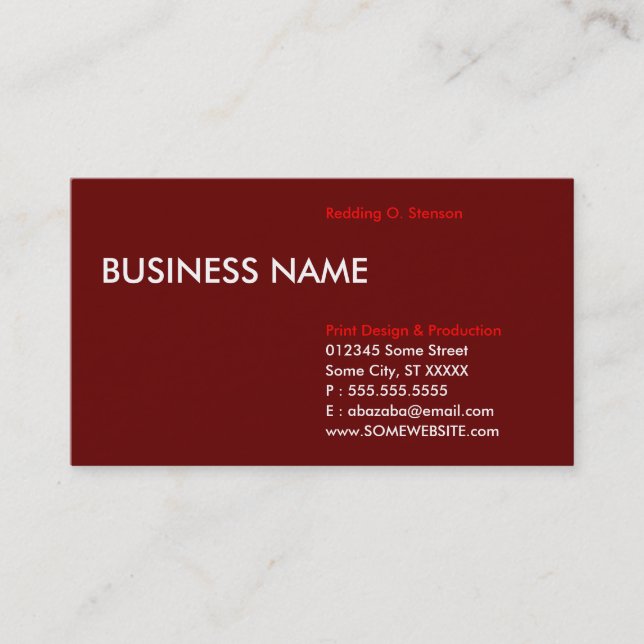 Ringkante Visitenkarte (Vorderseite)