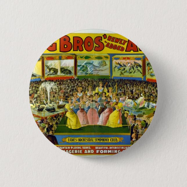 Ringling Bros. / Aviarium und Aquarium Button (Vorderseite)