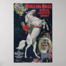 Ringling Bros Circus farbiges Vintage-Poster