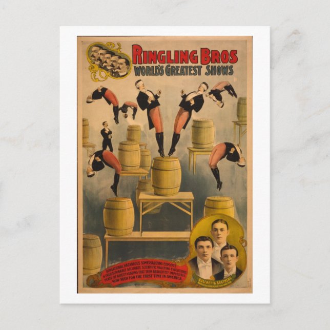 Ringling Bros. /Raschetta Bros. Postkarte (Vorderseite)