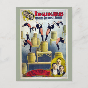 Ringling Bros Vintag Circus Postkarte