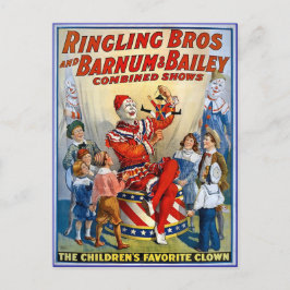 Ringling Brothers & Barnum & Bailey Vintage Clowns Postkarte