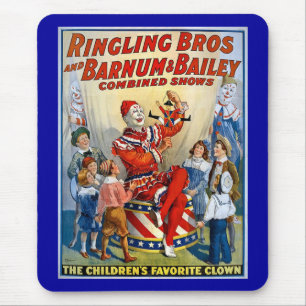 Ringling Brüder u. Barnum u. Vintager Clown Mousepad