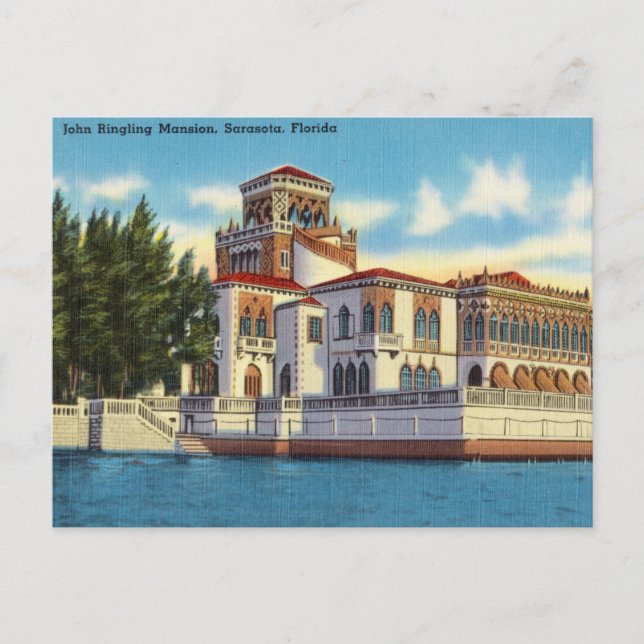Ringling Mansion, Sarasota, Florida Postkarte (Vorderseite)