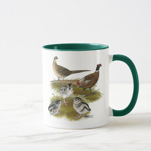 Ringneck Fasan-Familie Tasse (Rechts)