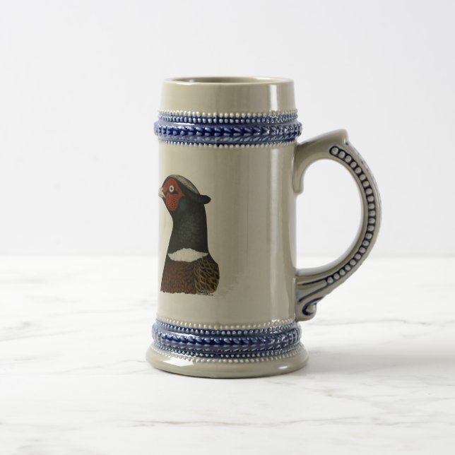 Ringneck Fasan-Kopf Bierglas (Rechts)