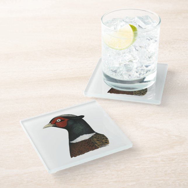 Ringneck Glasuntersetzer (Schrägansicht)