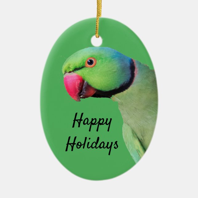 Ringneck Parrot Holidays Ornament (Vorne)