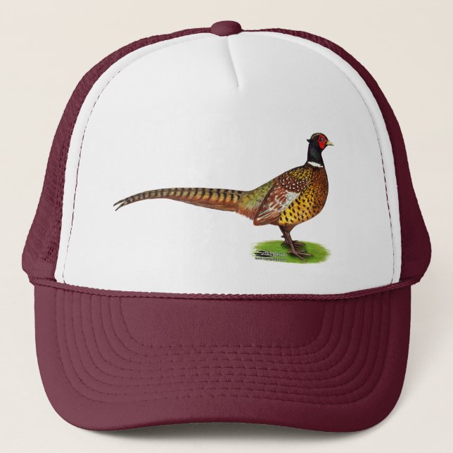 Ringneck Pheasant Rooster Truckerkappe (Vorderseite)