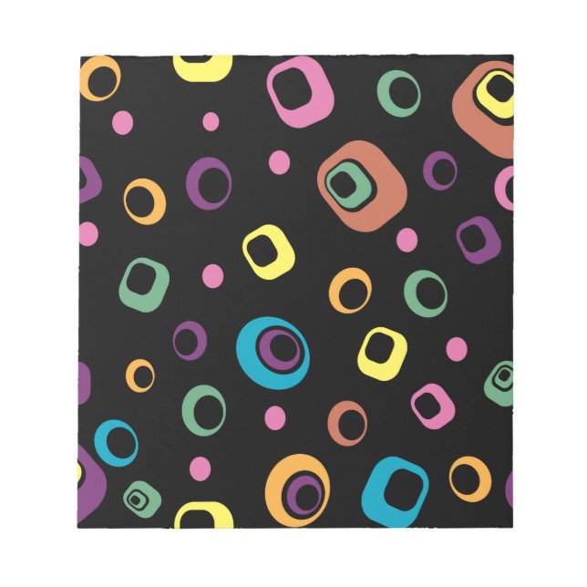 Rings Abstrakt Art Notizblock (Vorderseite)