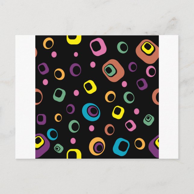Rings Abstrakt Art Postkarte (Vorderseite)