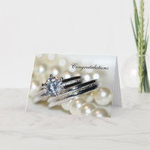Rings and White Pearls Hochzeit Glückwunsch