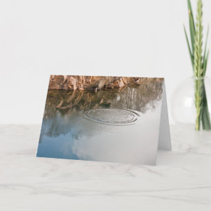 RIngs auf Wasser Beileid Dank Karte