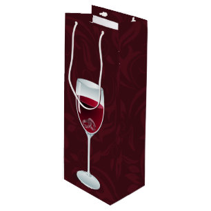 Rings in Wine Glass Wedding Geschenktüte Für Weinflaschen