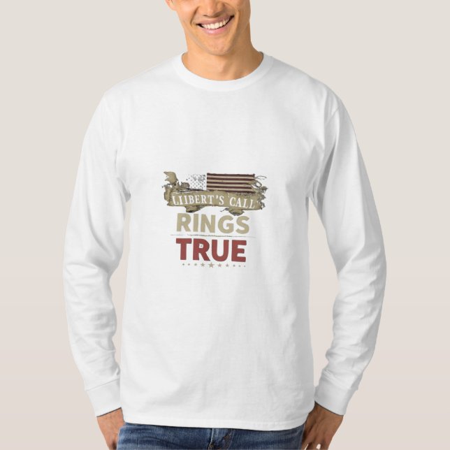 "Rings true"-Buchstabendesign T-Shirt (Vorderseite)