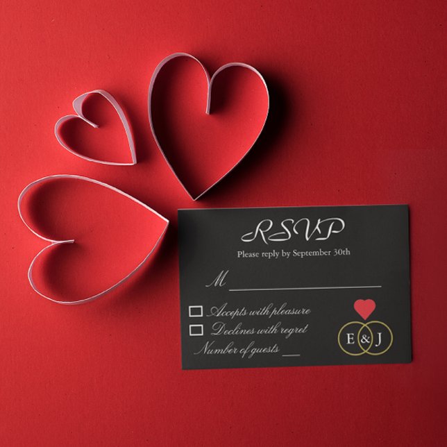 Rings Wedding RSVP Card Karte (Von Creator hochgeladen)