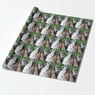 Ringschwanzfamilie Lemur Geschenkpapier
