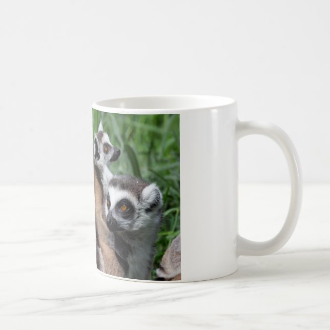 Ringschwanzfamilie Lemur Kaffeetasse (Rechts)