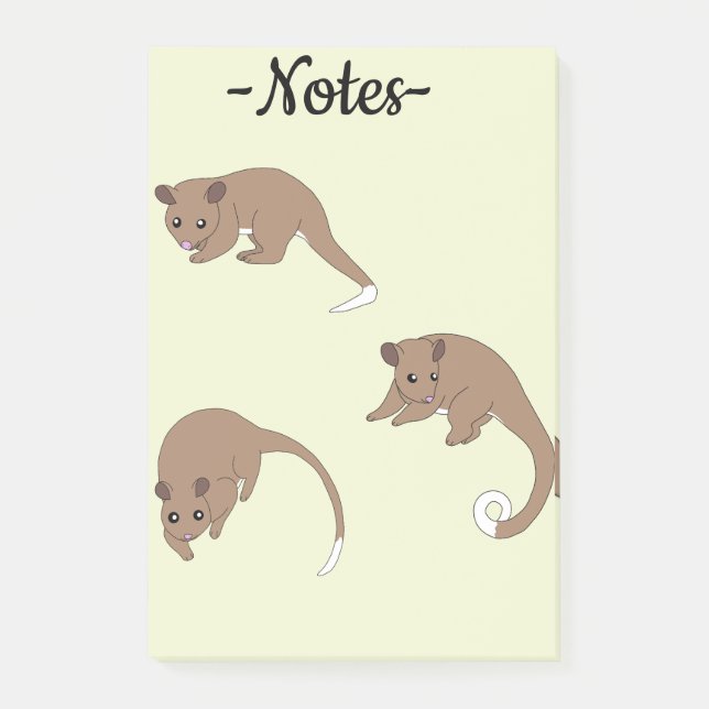 Ringschwanzpossums Post-it Klebezettel (Vorderseite)
