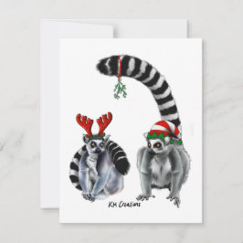 Ringtail-Lemuren - Urlaubskarte Feiertagskarte